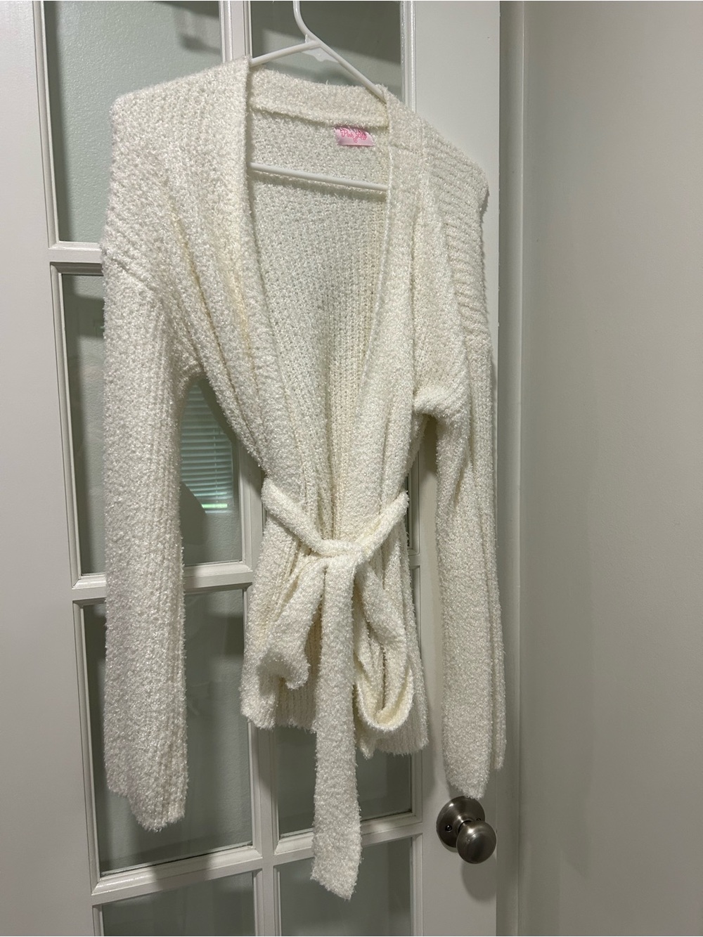 Pink Lily XS Cozy Cream Wrap Cardigan Sweater - Women